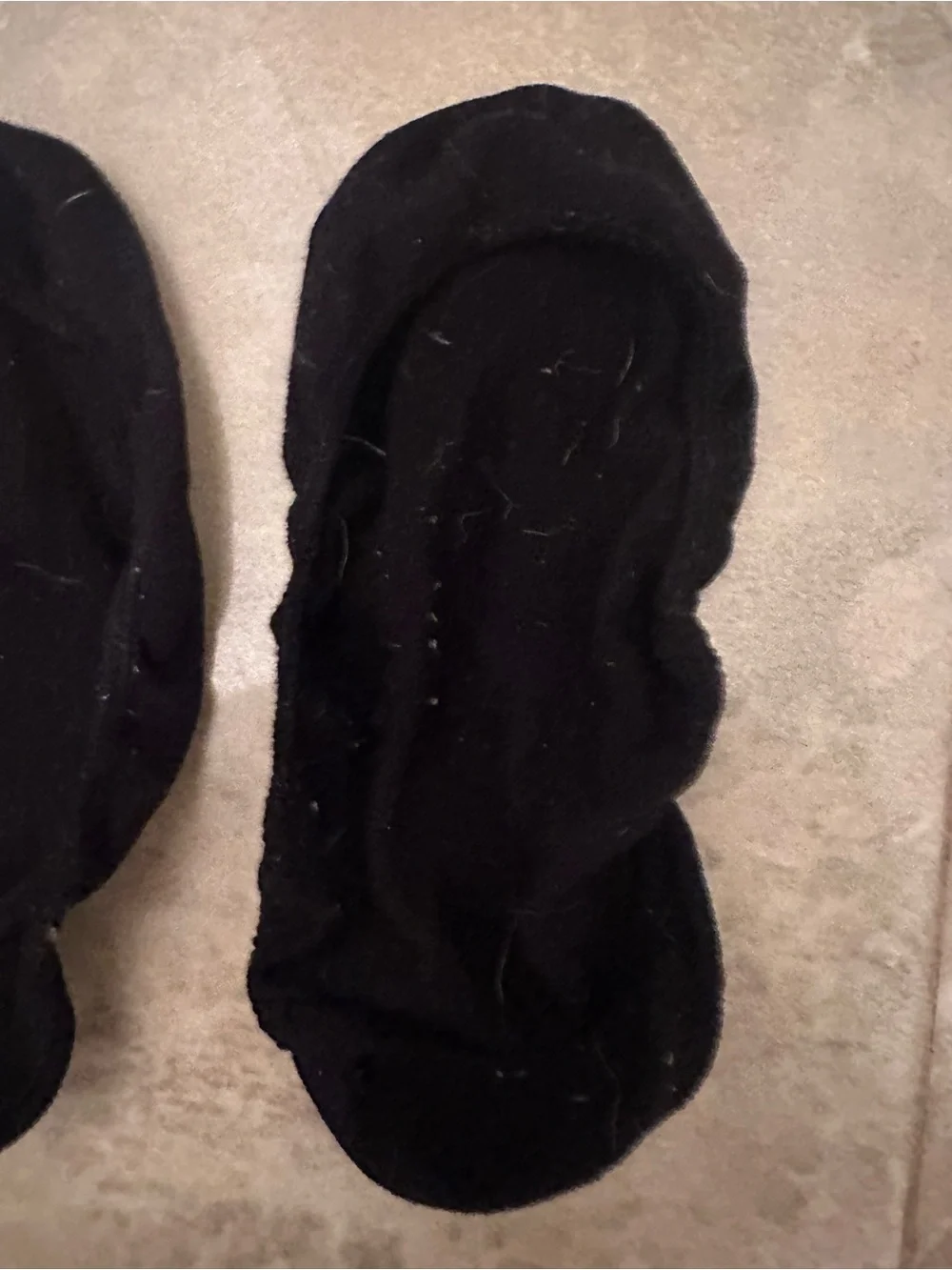 Black No-Show Cotton Liner Socks for Women